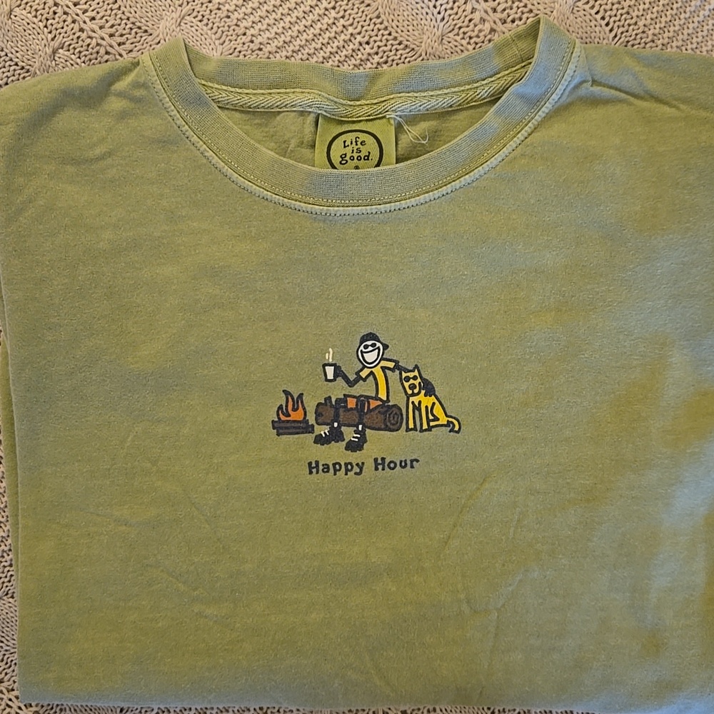 Life Is Good Women's Long-Sleeve Tee in Olive